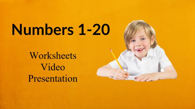 Numbers 1 to 20 worksheets video and a presentation
